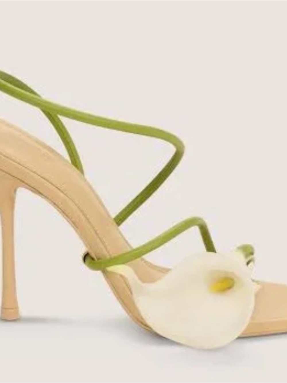 cult gaia Cassidy sculptural leather sandals with White Floral Accent